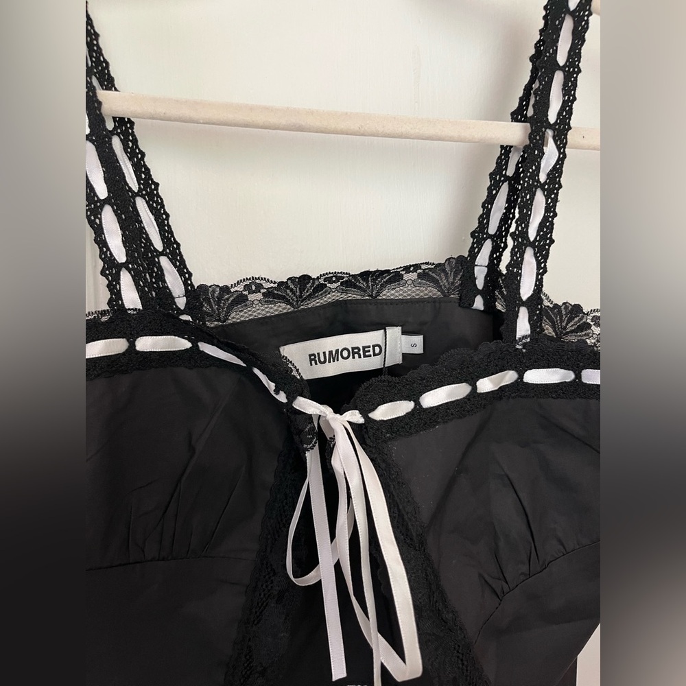 Rumored Black and White Lace Chemise